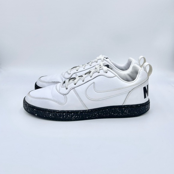 Nike Court Borough Low SE White Black Leather Trainer 916760-100 Men’s size 9.5 - Picture 5 of 12